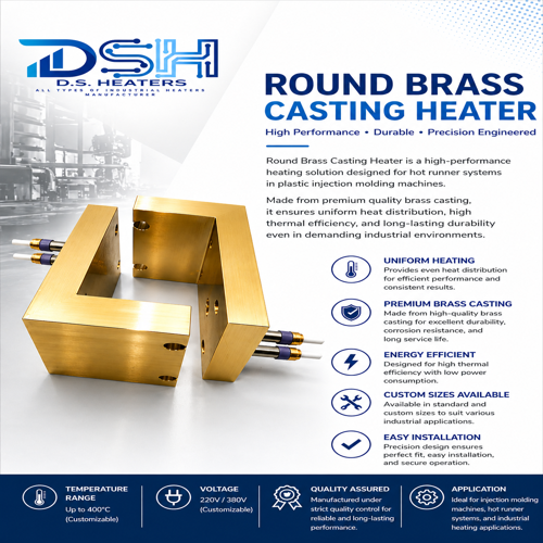 Brass Casting Heater - Color: Golden