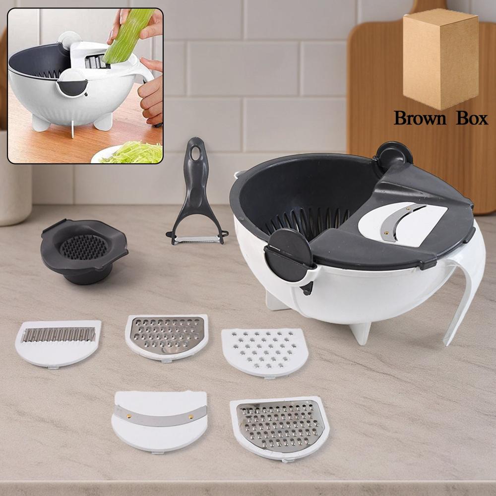 Multifunctional Vegetable Chopper (9 In 1) - Color: Mix
