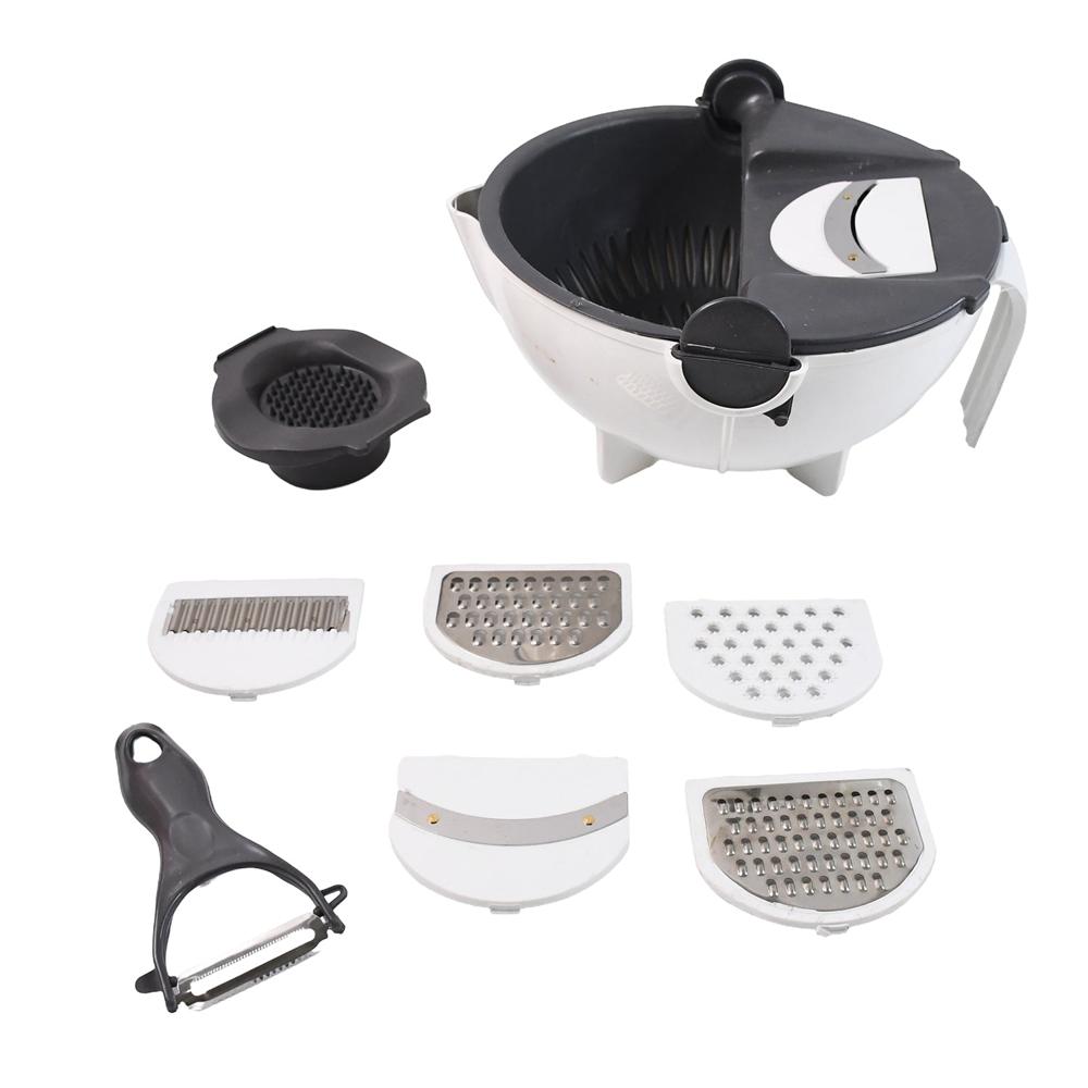 Multifunctional Vegetable Chopper (9 In 1) - Color: Mix