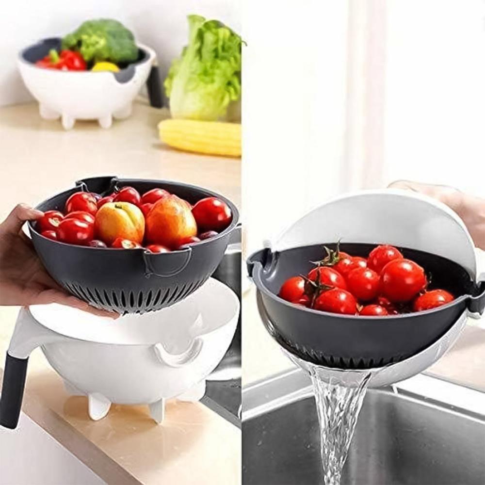 Multifunctional Vegetable Chopper (9 In 1) - Color: Mix