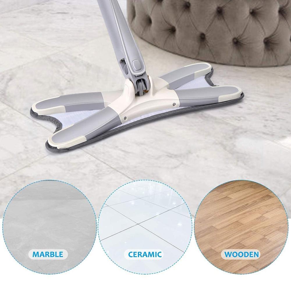 Adjustable 360 Flat Hand Mop: Floors, Walls, Ceilings (Easy Squeeze)