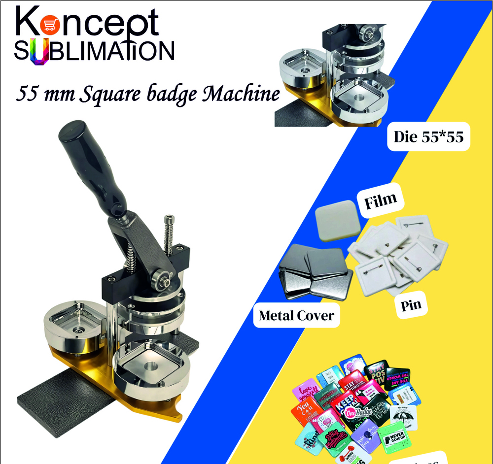55mm Square Badge Machine