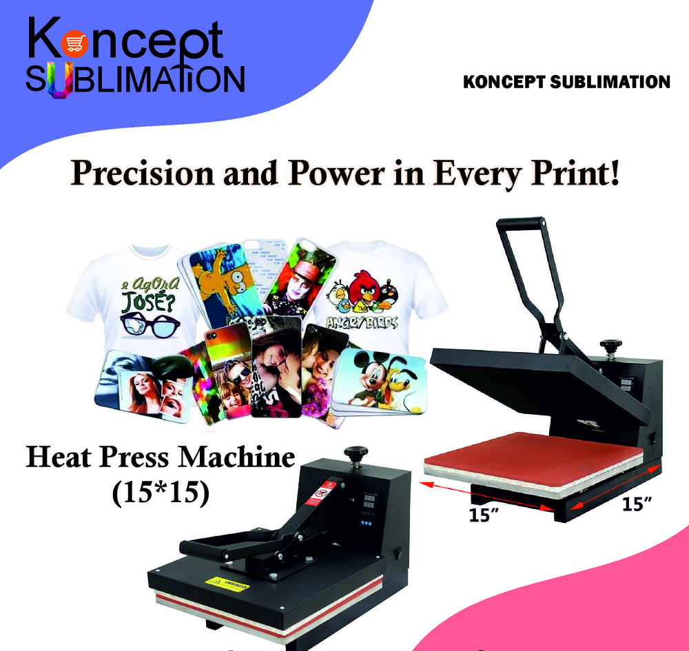 15x15 Flat Heat Press Machine