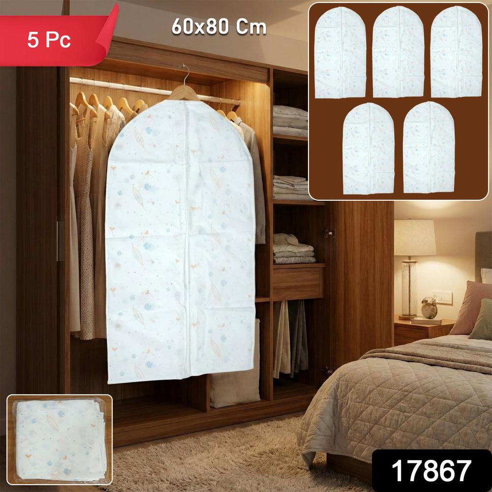 Premium Wardrobe Garment Cover Set (60  80 Cm, Pack Of 5) - Color: Mix