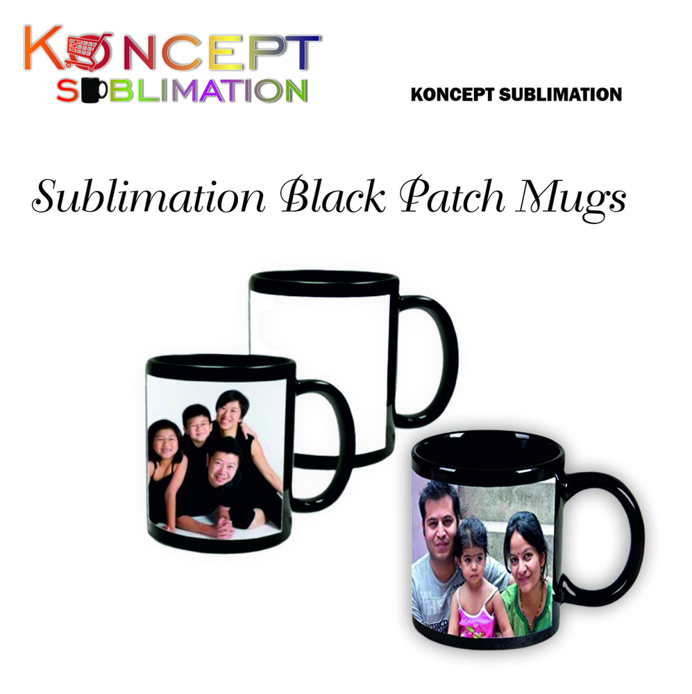 Sublimation Black Patch Mugs