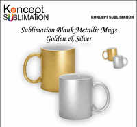 Golden And Silver Sublimation Blank Metallic Mugs