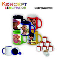 Sublimation Patch Mugs - Ceramic 350 Ml, White With Glossy Patch | Dishwasher And Microwave Safe, Full Color Sublimation Printing