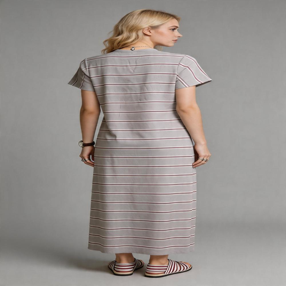 Evolove Pure Rayon Long Nightgown crush chest pattern