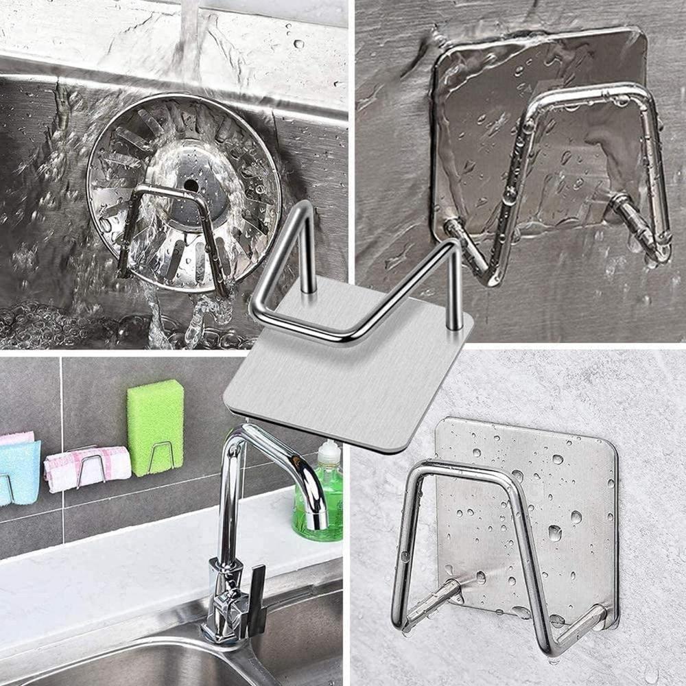 Adhesive Sink Sponge Holder Smart Kitchen Organizer