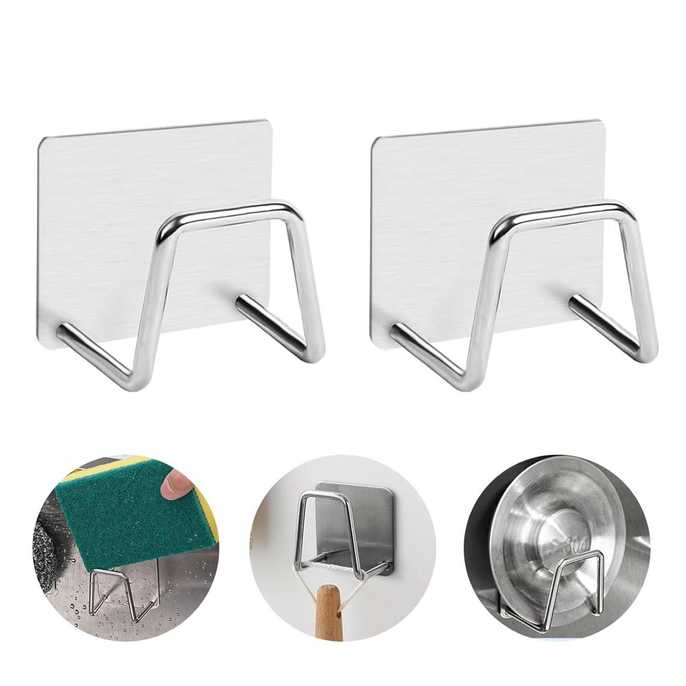 Adhesive Sink Sponge Holder Smart Kitchen Organizer