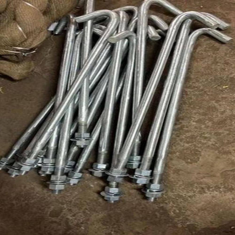 Galvanised Foundation Bolt - Color: Grey