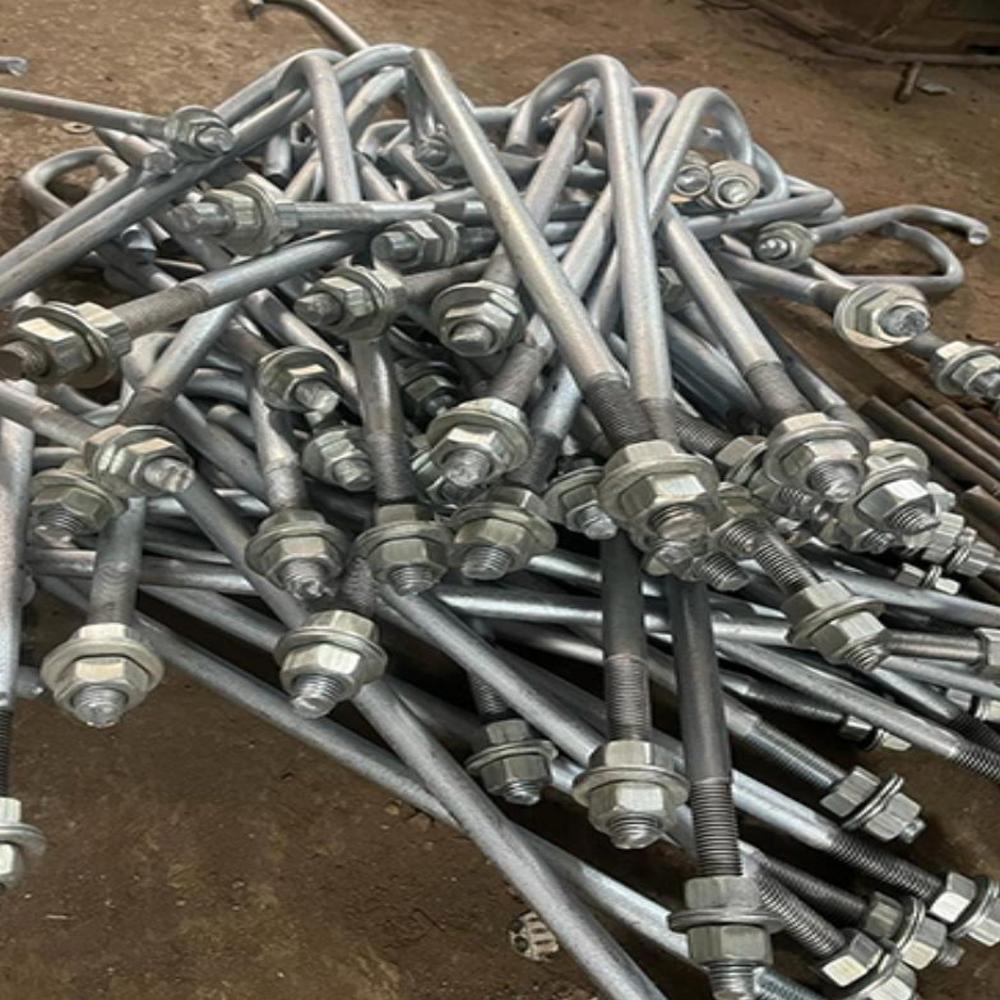 Galvanised Foundation Bolt - Color: Grey
