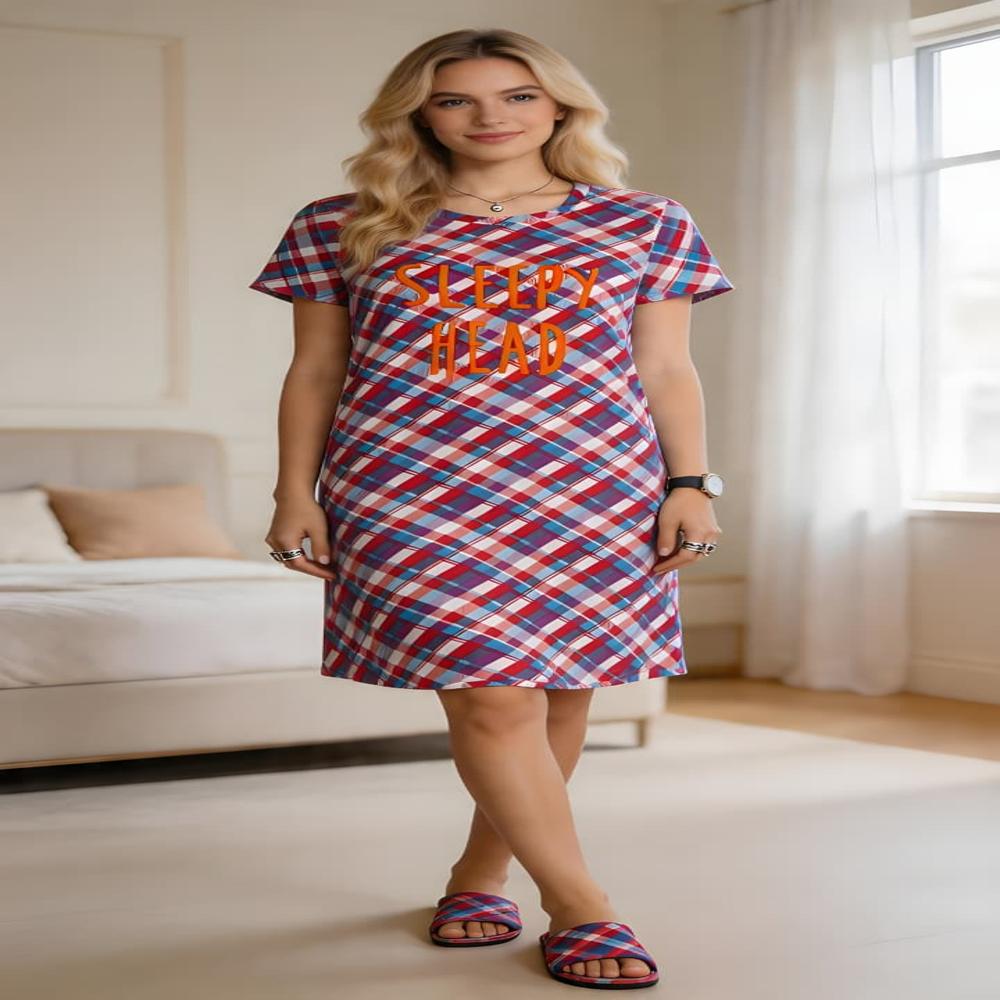 100% cotton short nighty brand Evolove
