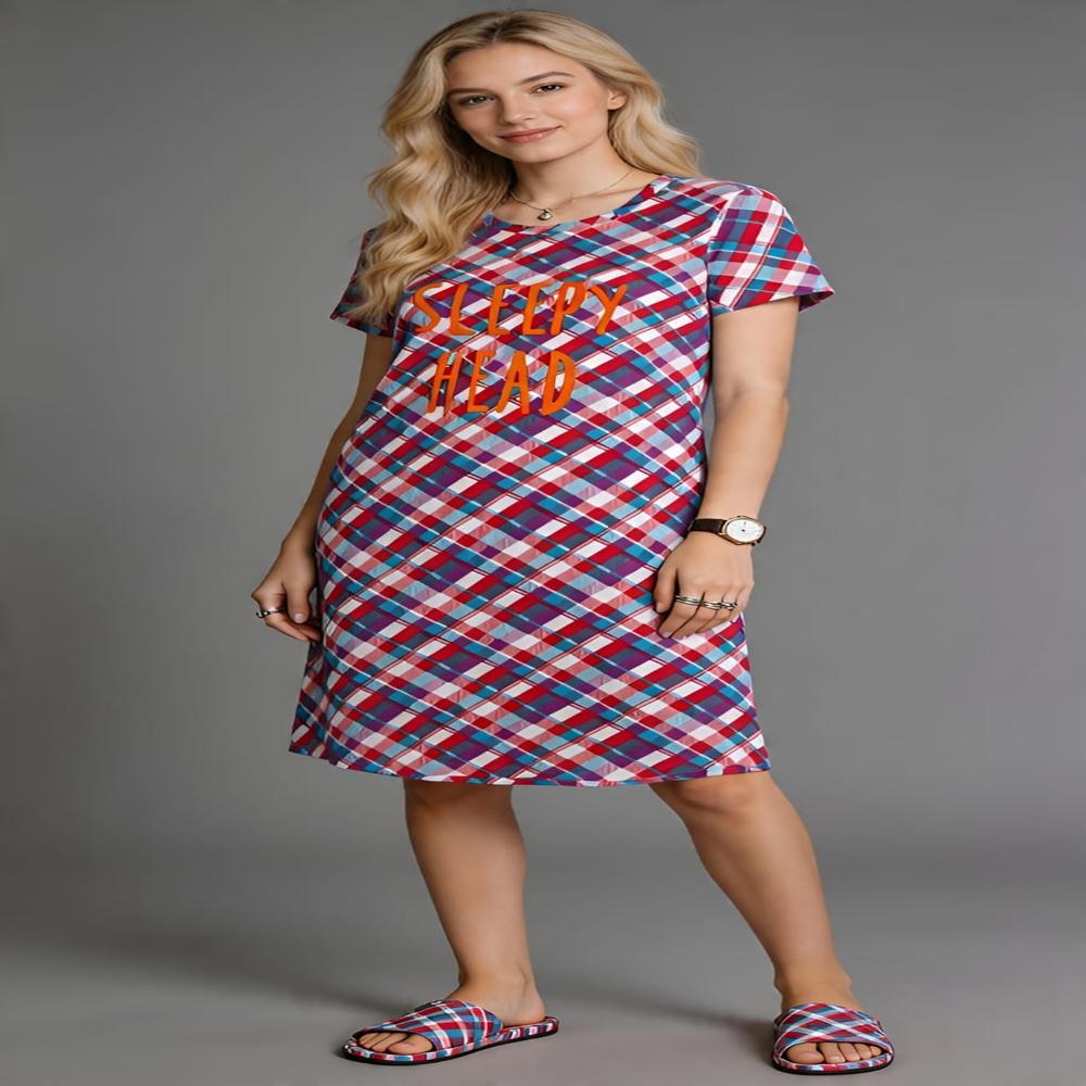 100% cotton short nighty brand Evolove 