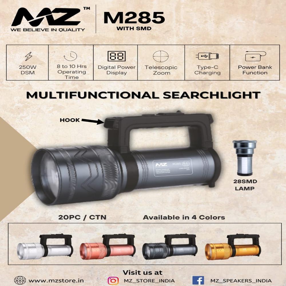 Mz M285 Multifunctional Search Light - Body Material: Plastic