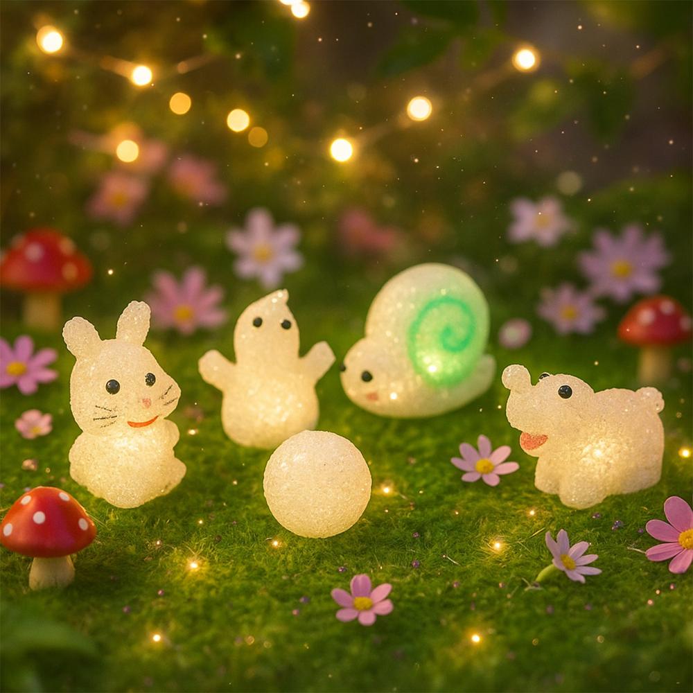Christmas MULTI SHAPE SMALL LIGHT LAMPS LED SHAPE CRYSTAL CHRISTMAS NIGHT LIGHT LAMP (6 PC SET)