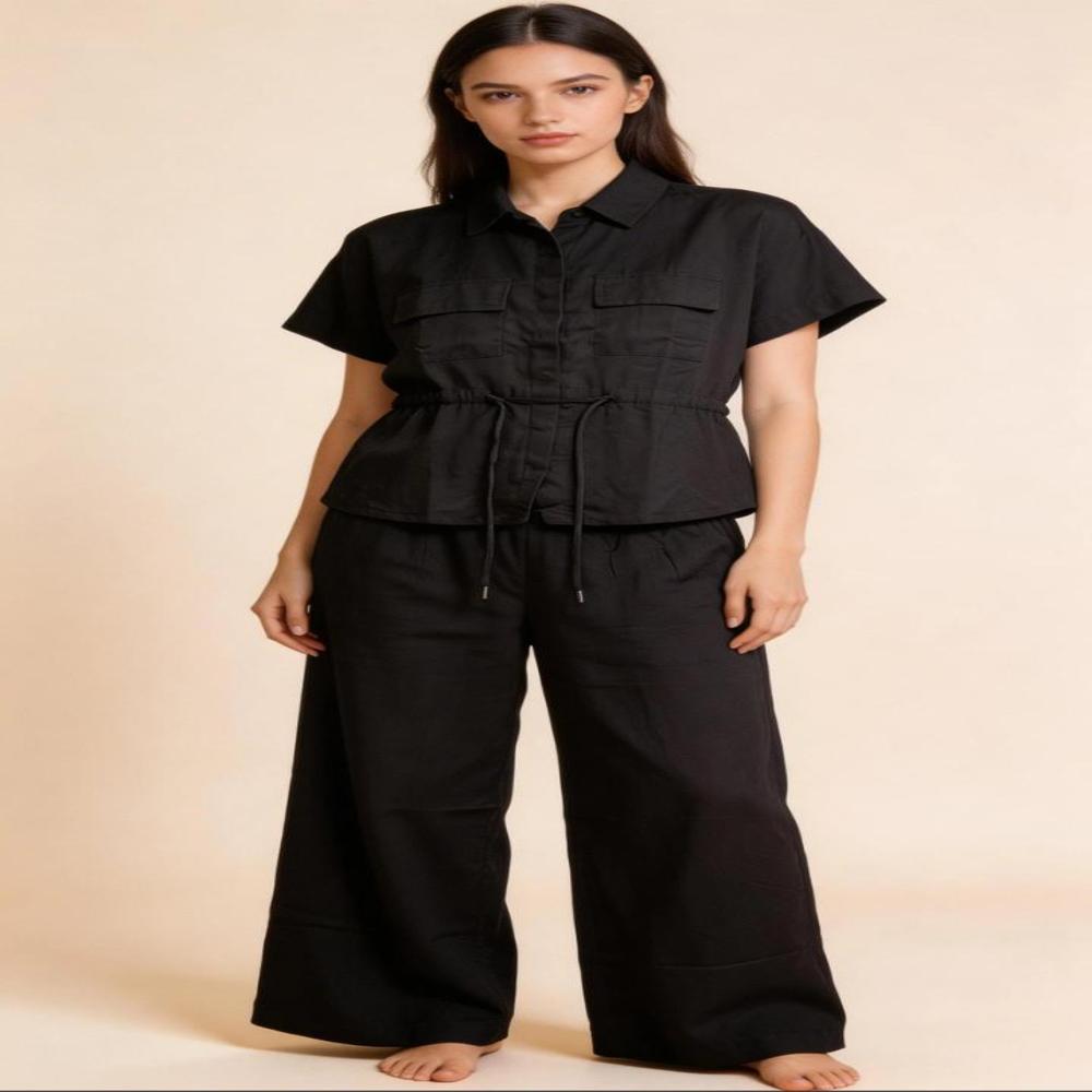 Evolove Cotton Flex Coord Pajama Set , Soft Breathable Lounge Wear 