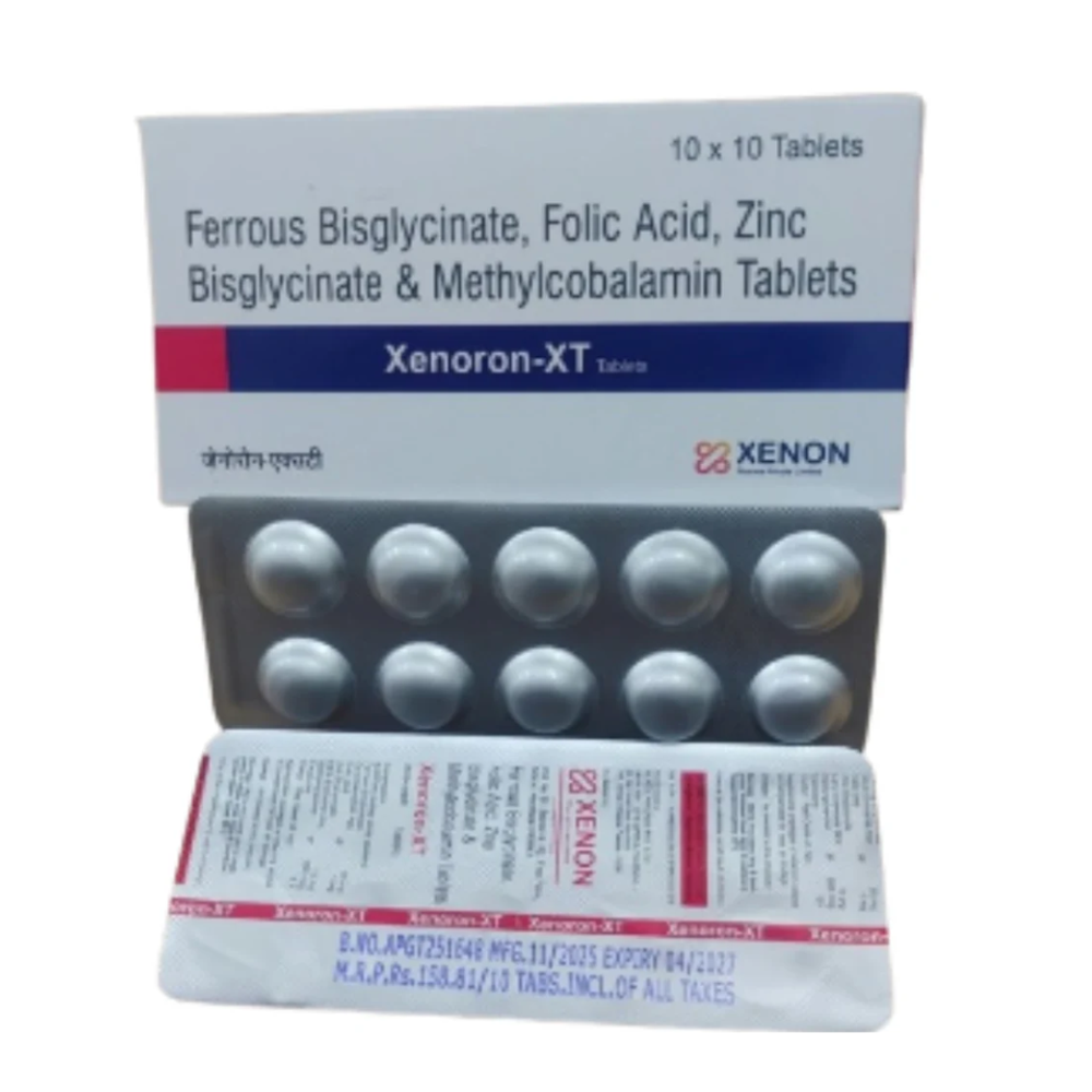 Xenoron-xt Hematinic Tablets - Iron, Folic Acid & Vitamin B12 Supplement - Packaging Type: Box