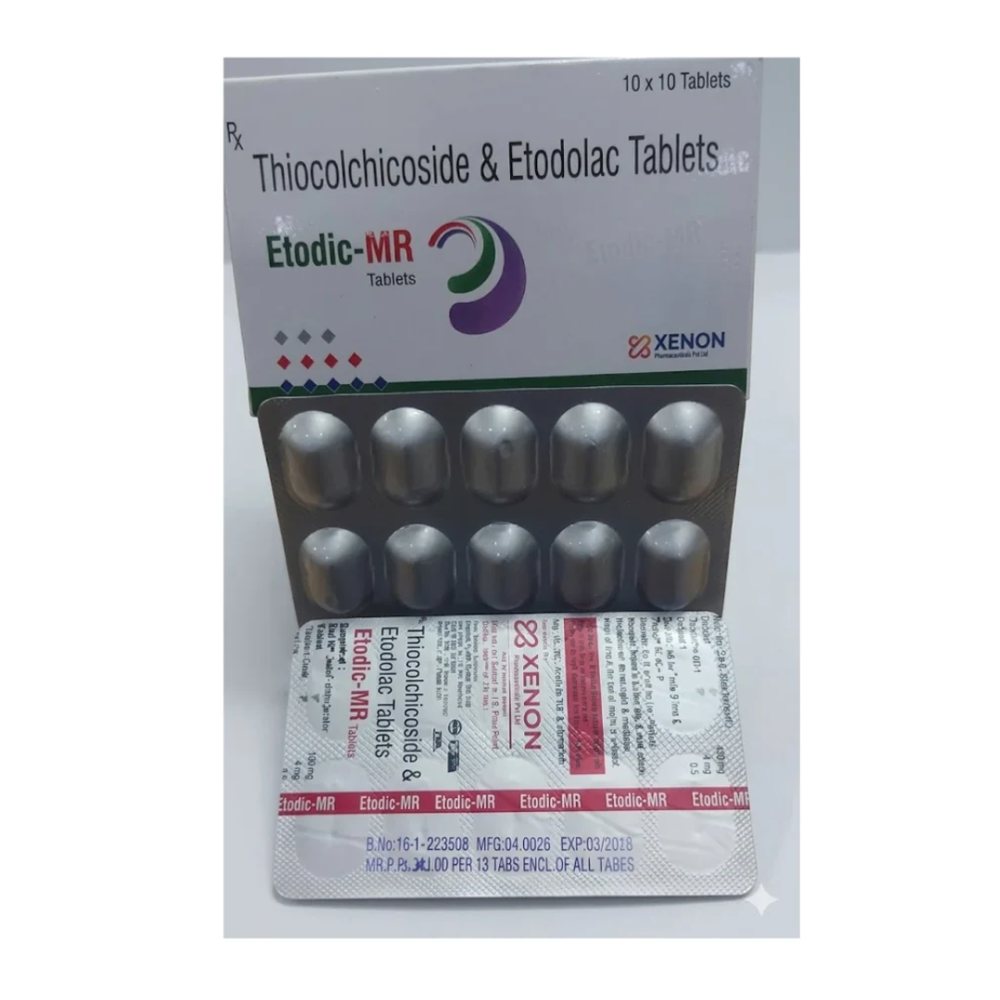Etobic-Mr Pain Relief Tablets - Thiocolchicoside And Etodolac - Packaging Type: Box
