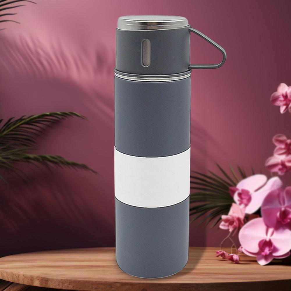 Stainless Steel Vacuum Insulated Water Bottle With Mug (500 Ml