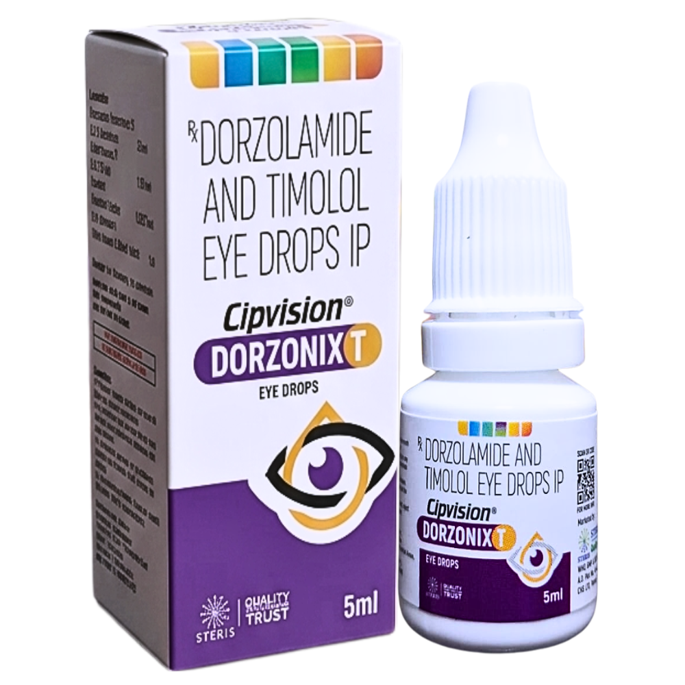 Dorzolamide And Timolol Eye Drops Ip - Brand Name: Cipvision Dorzonix T