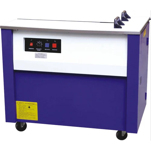 Box Strapping Machine - Stainless Steel & Ms, Blue & White | Automatic Grade With 6 Months Warranty And Automatic Selection Mode