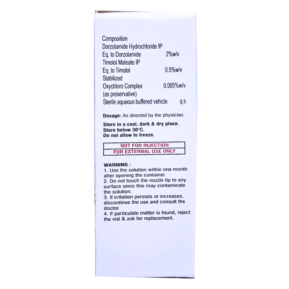 Dorzolamide And Timolol Eye Drops IP