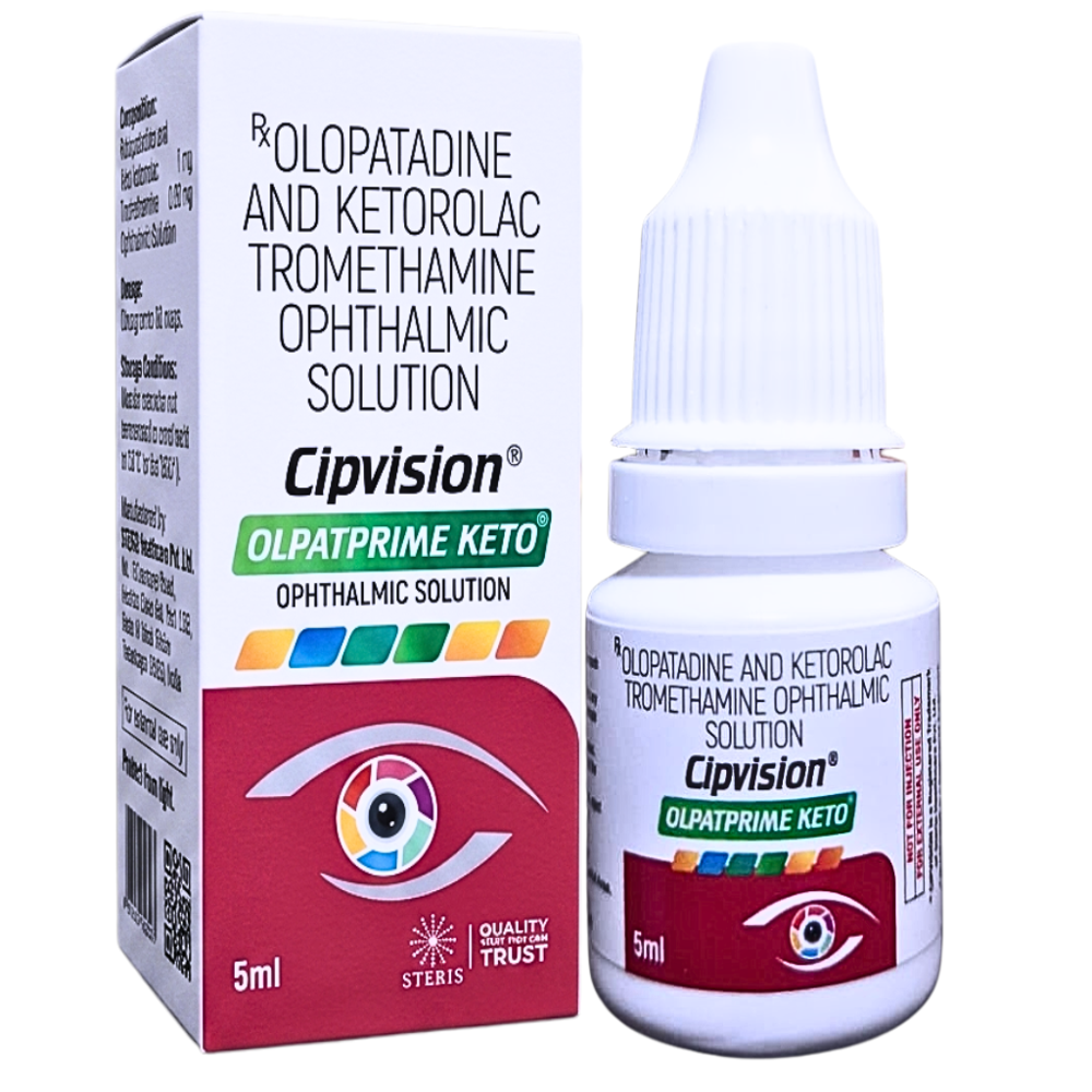 Olopatadine And Ketorolac Tromethamine Ophthalmic Solution - Brand Name: Cipvision Olpatprime Keto