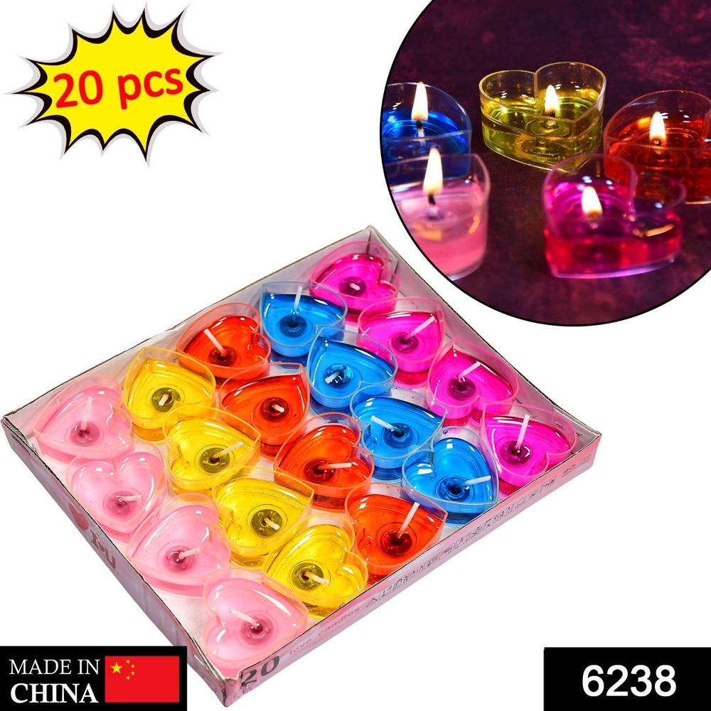 Heart Shape Wax Scented Candles, Diwali (Pack of 20 pcs)