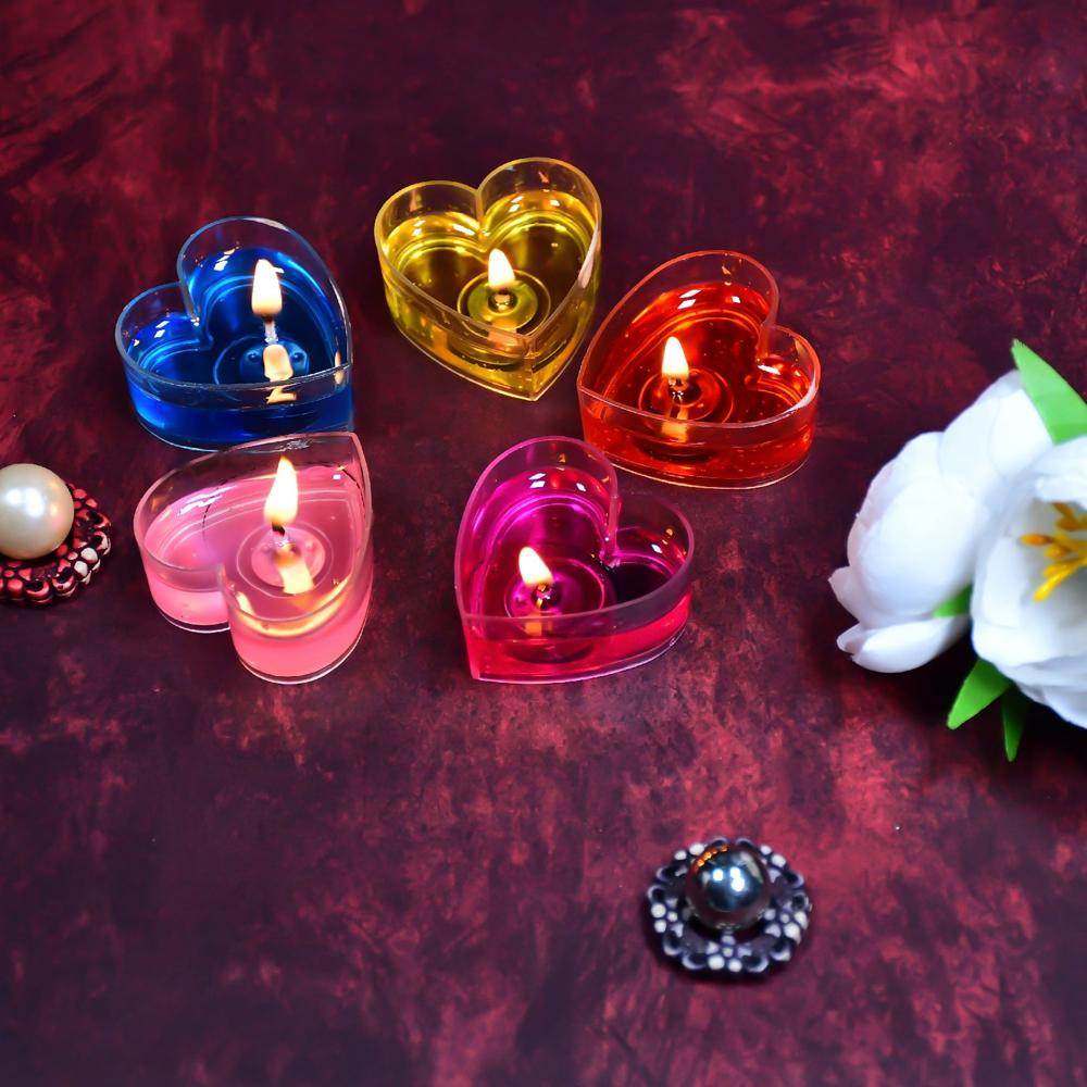 Heart Shape Wax Scented Candles, Diwali (Pack of 20 pcs)