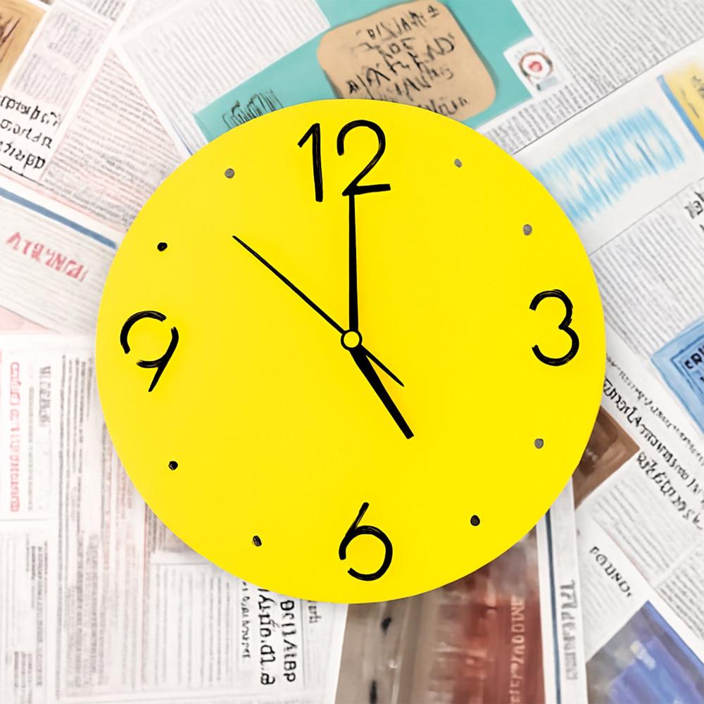 Modern Minimalist Wall Clock for Home & Office Dcor (1 Pc)