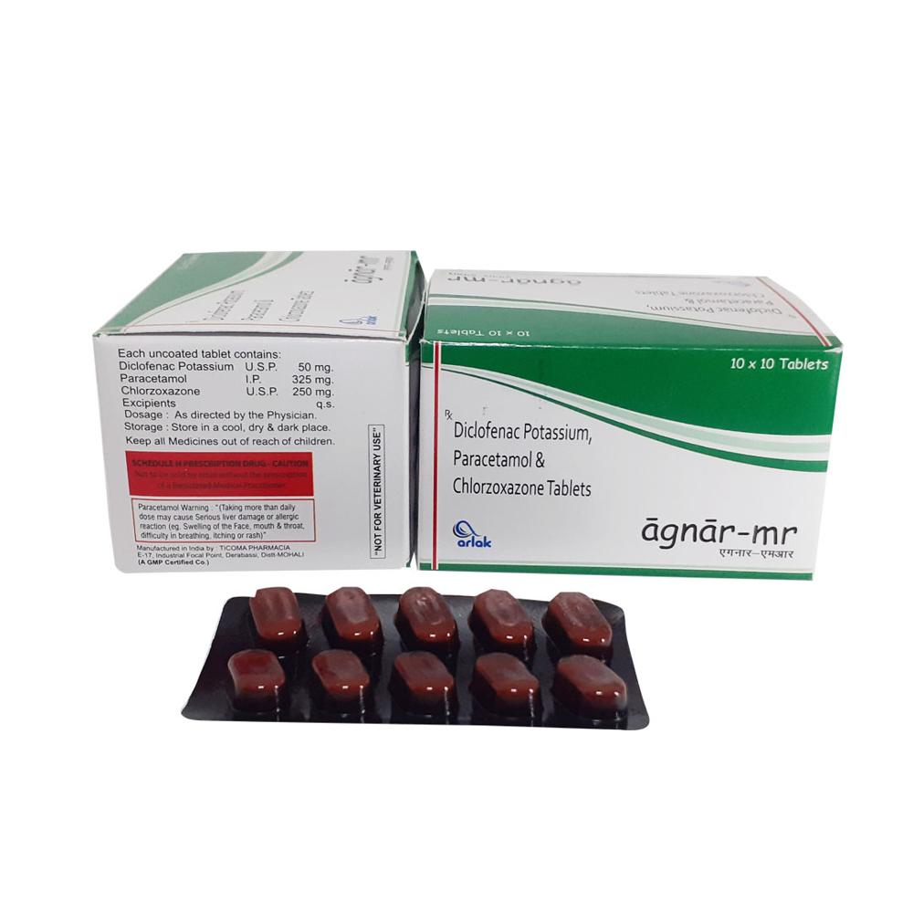 DICLOFENAC POTASSIUM , PARACETAMOL & CHLORZOXAZONE TABLET