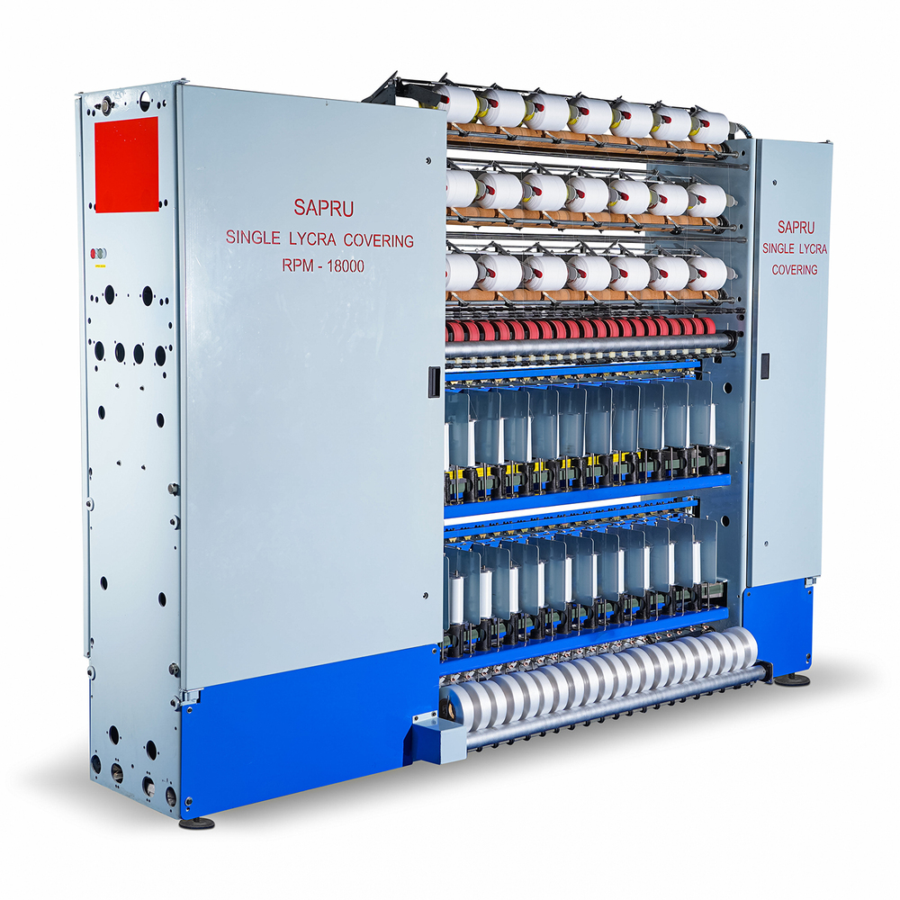 18000Rpm Single Lycra Covering Machine - Dimension (L*W*H): 3500 Mm X 800 Mm X 1600 Mm