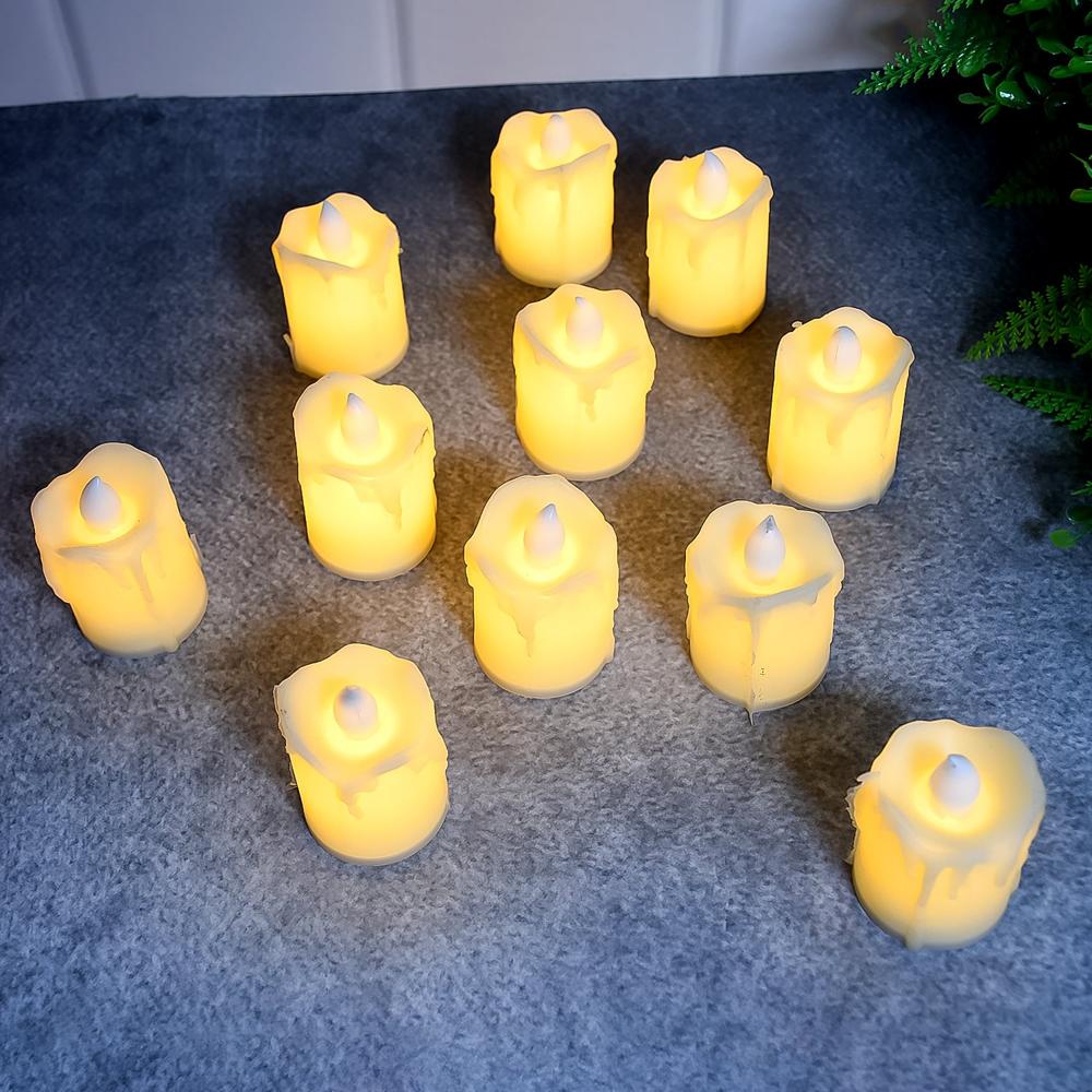 Festive Lighting For Any Occasion: , Diwali 12 Pcs Led Candles - Color: Mix