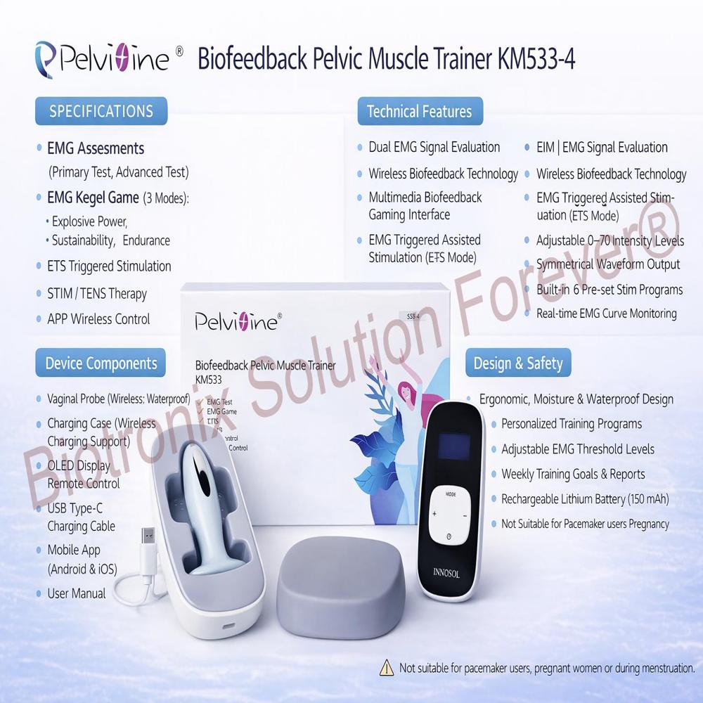 Professional Pelvic Rehabilitation Equipment with Adjustable ETS Stimulation