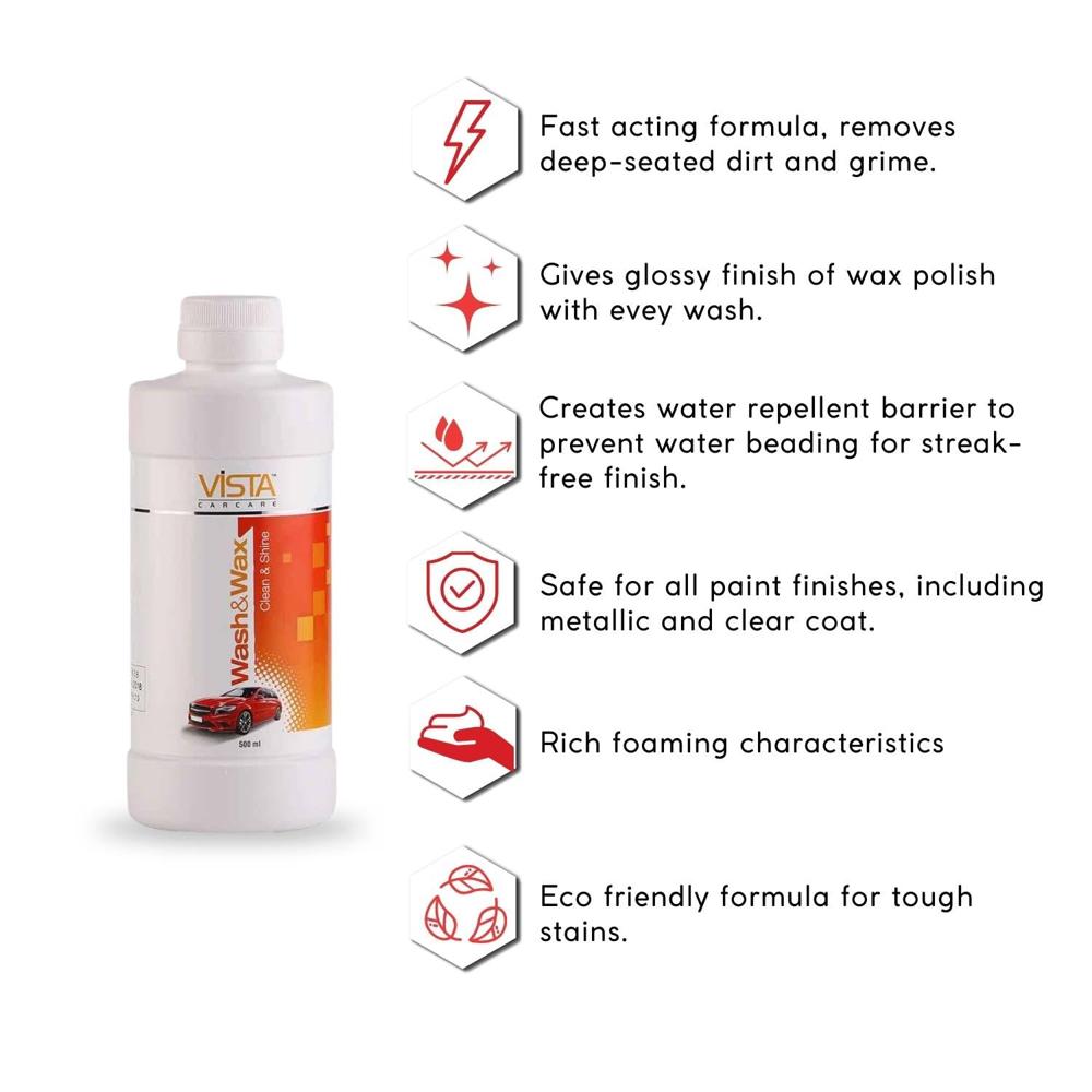 Vista Wash And Wax 500ml