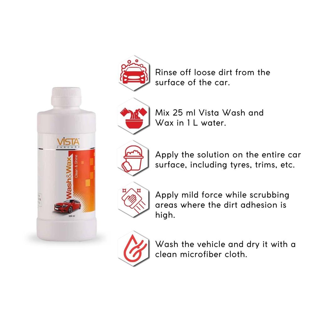 Vista Wash And Wax 500ml