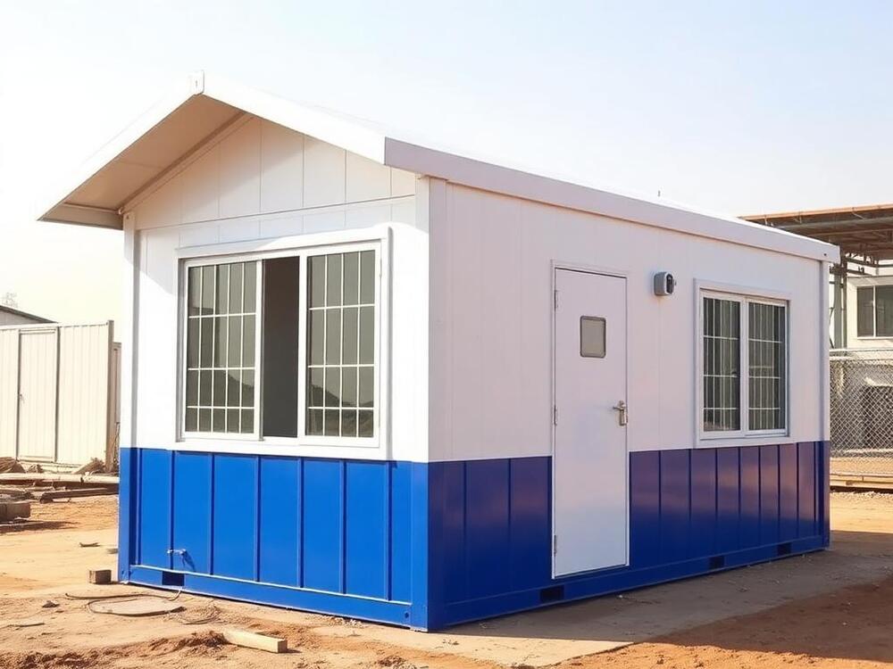 Modular Portable Cabin - Color: Blue And White