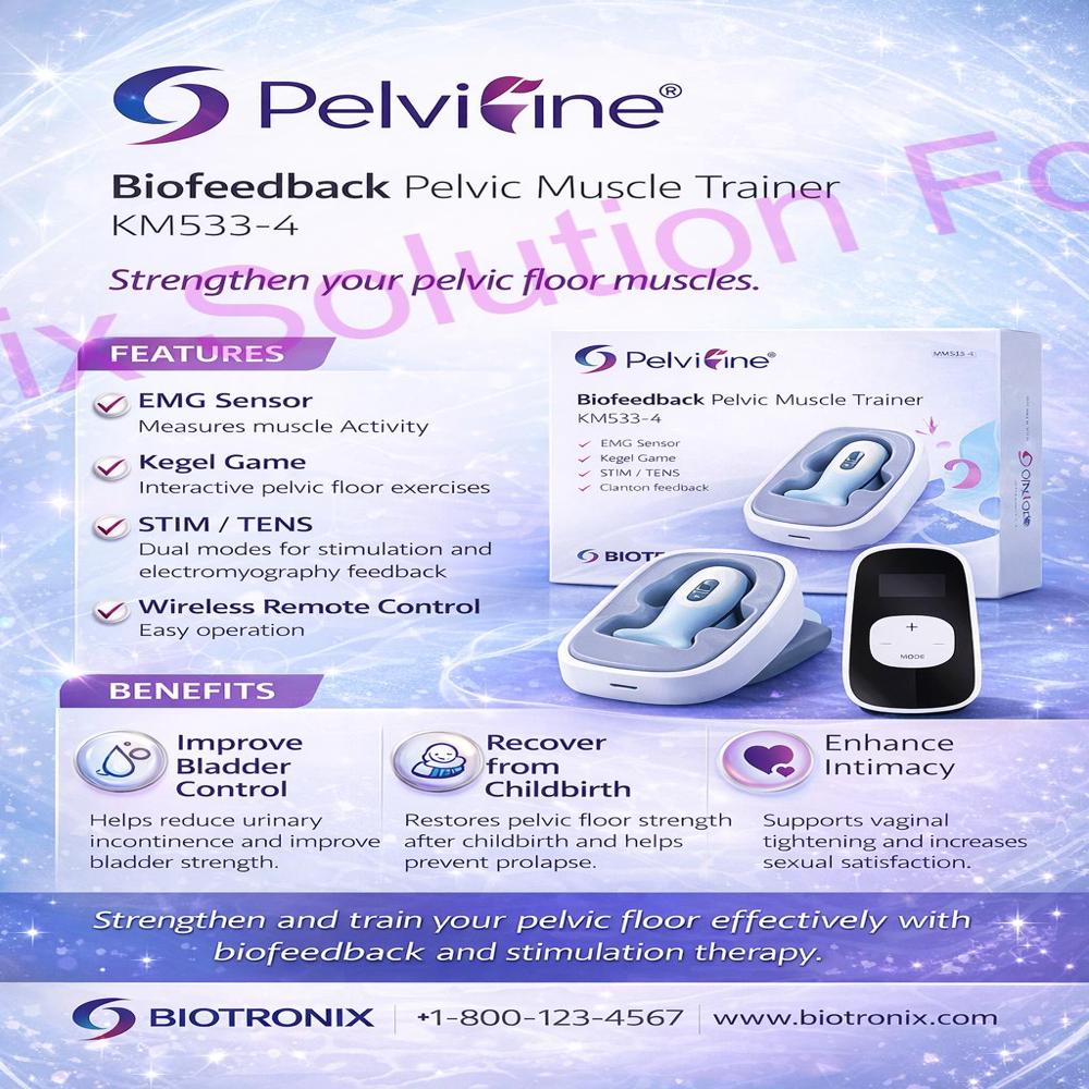 Wireless Pelvic Floor Therapy Trainer with Real-Time Biofeedback Analysis