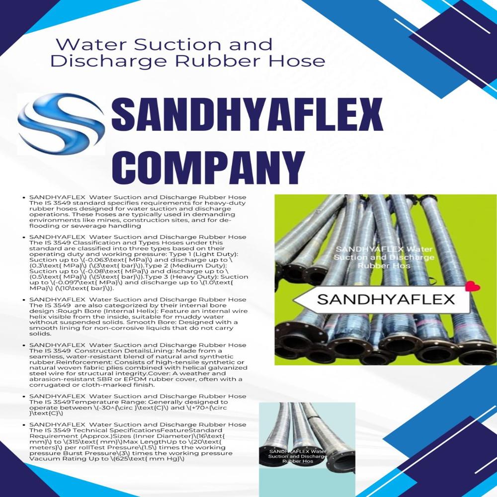 water suction Rubber Hose