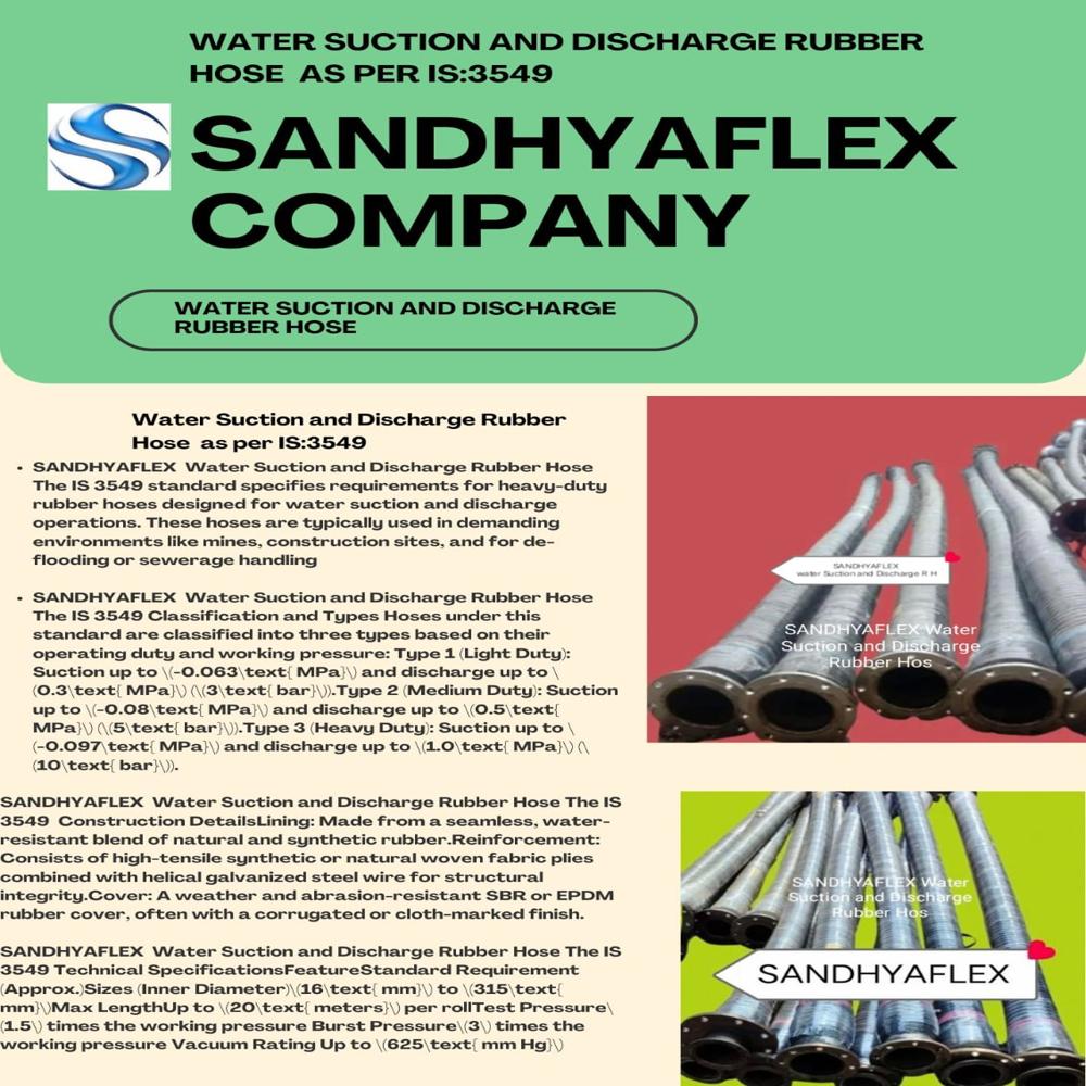 water suction Rubber Hose