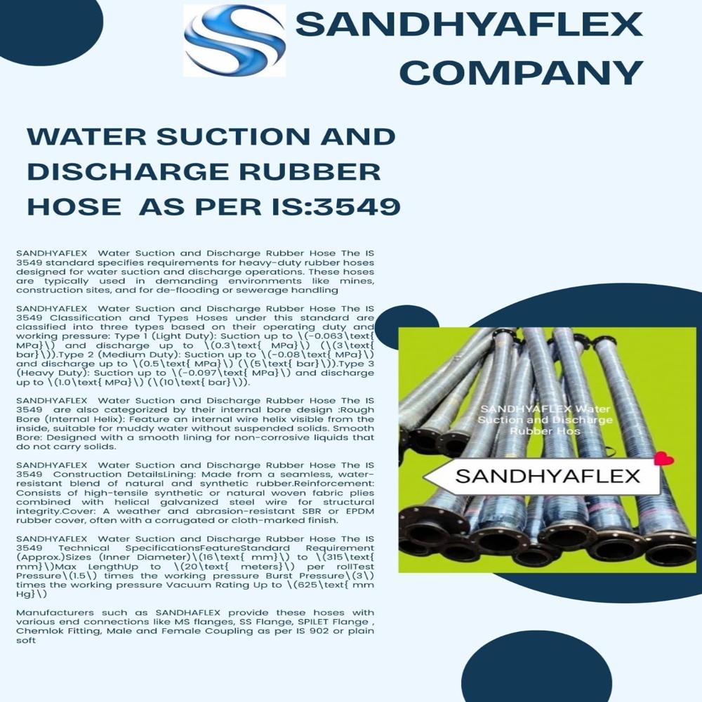 water suction Rubber Hose