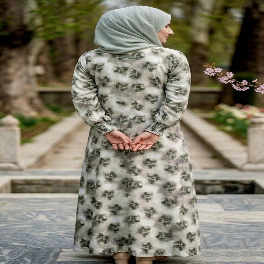 Green Printed Farasha abaya,Burqa for Women,Trending Green Printed Farasha Burkha,Modest Wear Abayas,Islamic Clothing,Stylish Dubai abaya,