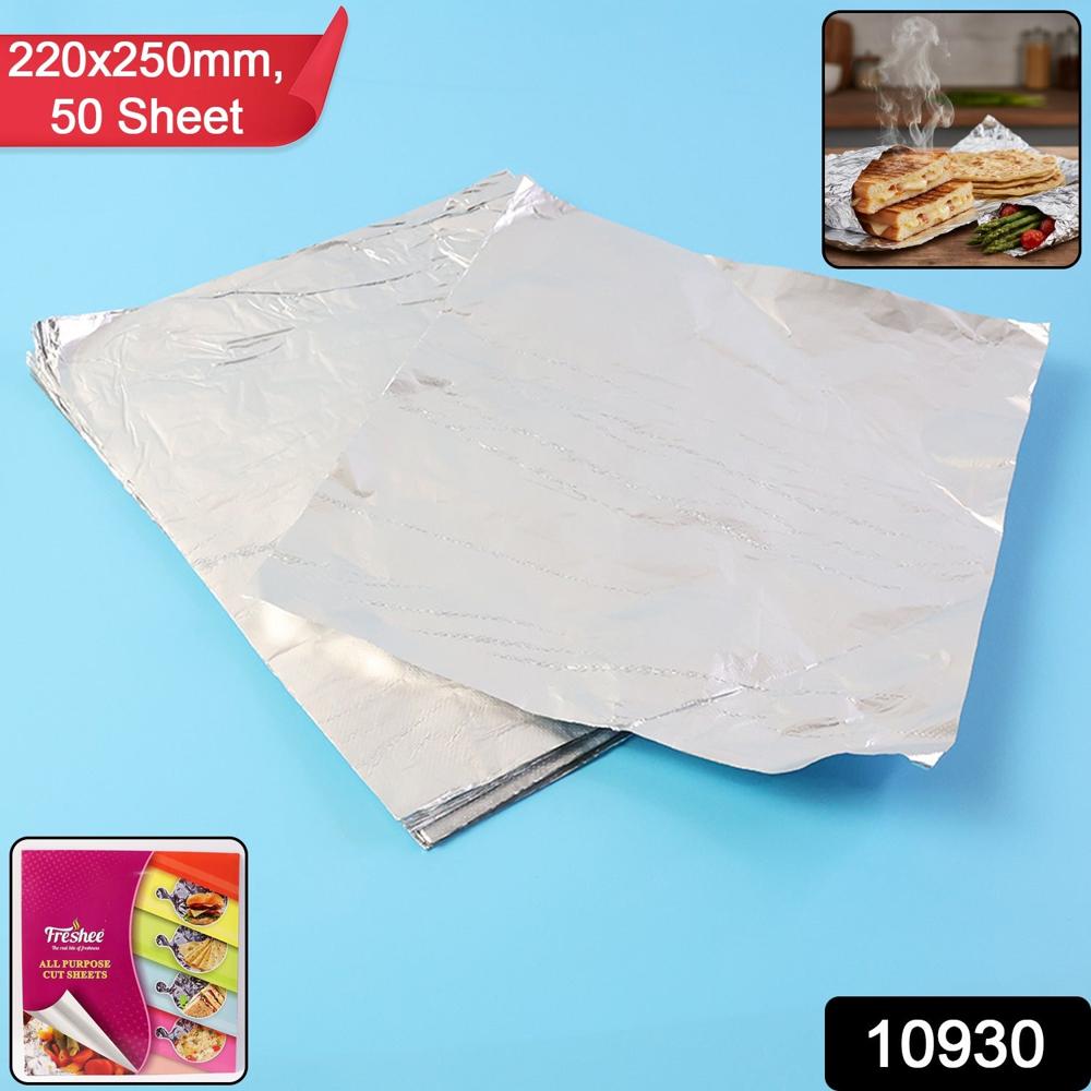 Aluminium Foil Cut Sheets 220250 Mm 50 Sheets - Color: Mix