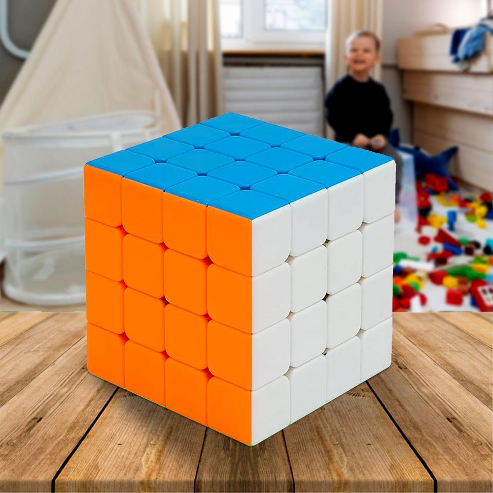 Small 444 High Speed Stickerless Magic Cube Puzzle Toy for Kids and Adults