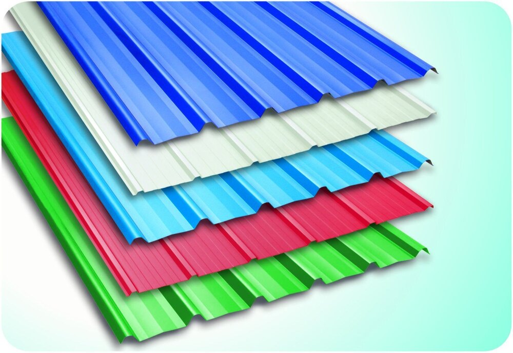 Colour Coated Roofing Sheet - Galvanized Iron, 12x4 Feet, Multicolor, 0.45 Mm Thickness | Durable, Versatile For Residential & Commercial Use