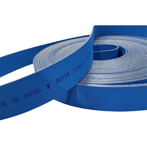 Nitta Flat Belt - Polyamide Core, Custom Width & Thickness, Blue | Abrasion, Oil & Chemical Resistant, High Flexibility, Low Stretch