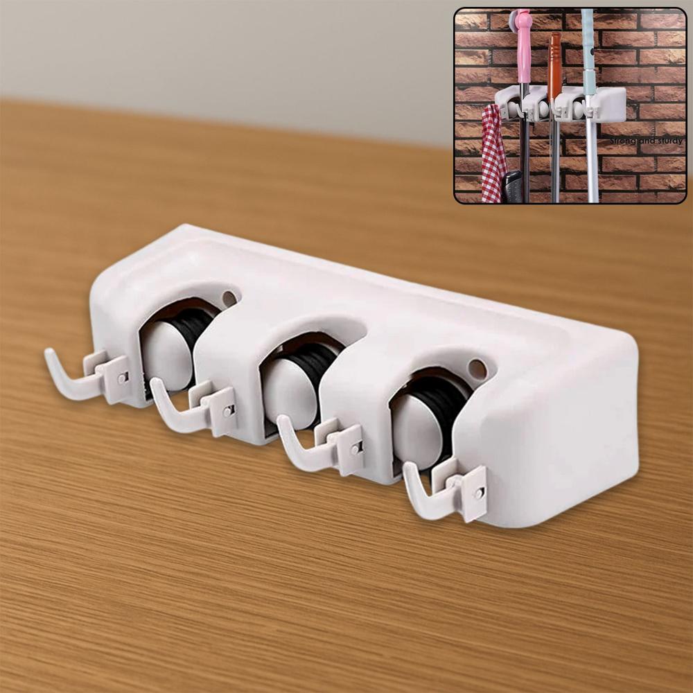 3 Layer Mop And Broom Holder - Color: Mix