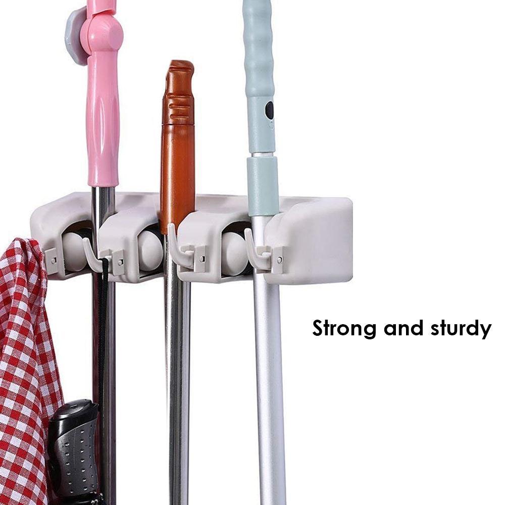 3 Layer Mop And Broom Holder - Color: Mix