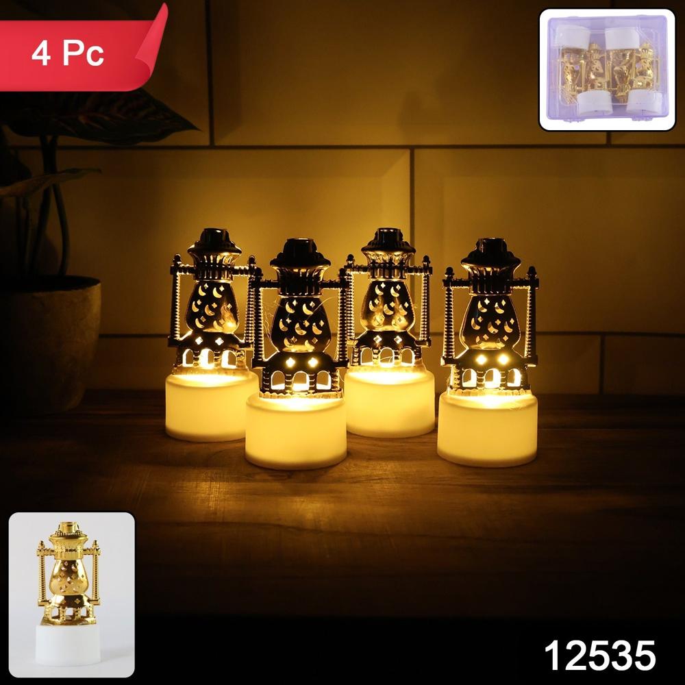 Mini Lantern-style Flameless Led Tealights - (4 Pc) - Color: Mix
